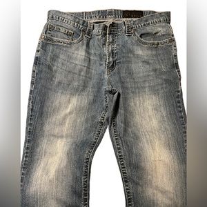 Axel Wolcott vintage boot cut jeans sz 36x32 VGUC medium blue.